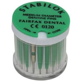 Fairfax Stabilock Pins Stainless Steel Medium Green - Pack of 100