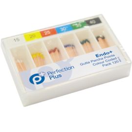 Perfection Plus Endo+ Gutta Percha Points Colour Coded ISO Size 20 Pack Of 120