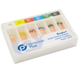 Perfection Plus Endo+ Gutta Percha Points Colour Coded ISO Size 15/40 Pack Of 120
