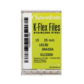 SybronEndo K-FLex Files - 25mm No 8 - Pack Of 6