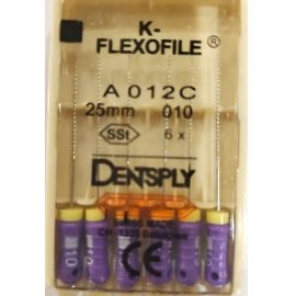 Dentsply Maillefer K-FLexo File - 25mm 010 - Pack of 6