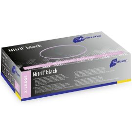Meditrade Nitrile Black Powder-Free - Extra Large - Gloves - Pack Of 100