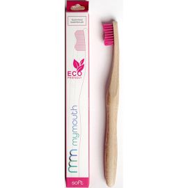 MyMouth Pink Soft Bamboo Toothbrush for Adults