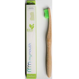 MyMouth Green Medium Bamboo Toothbrush for Adults