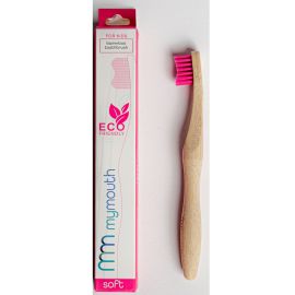 MyMouth Pink Soft Bamboo Toothbrush for Kids
