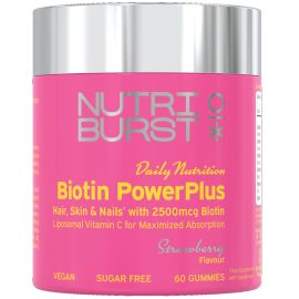 Nutriburst Biotin Power Plus Strawberry Flavour 60 Gummies