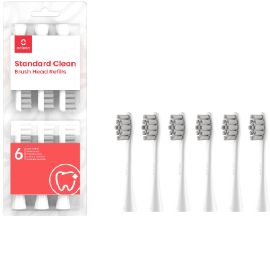 Oclean Standard Clean White Brush Head Refills - Pack Of 6