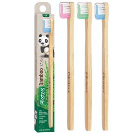 Piksters Classic Bamboo Soft Toothbrush - Color May Vary