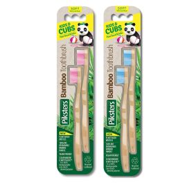 Piksters Bamboo Kids Toothbrush Soft Twin Pack