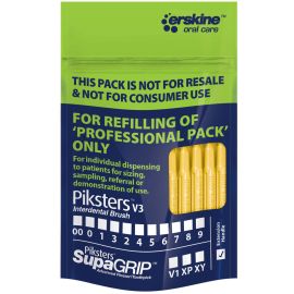 Piksters Professional - Yellow Size 3 - Interdental Brush Refill Pack Of 40
