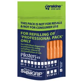 Piksters Professional - Orange Size 8 - Interdental Brush Refill Pack Of 10