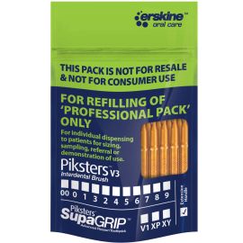 Piksters Professional - Brown/Gold Size 9 - Interdental Brush Refill Pack Of 10
