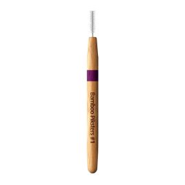 Piksters Bamboo Interdental Brush - Size 1 Purple 0.90mm - 8 Brushes Per Pack