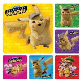 Shermans Detective Pikachu Stickers - 100 Per Pack