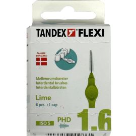 Tandex Flexi Lime 1.6mm Interdental Brush - 1 Pack Of 6 Brushes