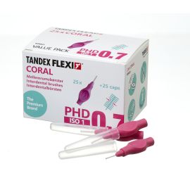 Tandex Flexi Interdental Brushes - Coral 0.70mm - Pack Of 25