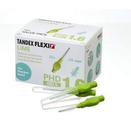 Tandex Flexi Interdental Brushes - Lime 1.6mm - Pack of 25