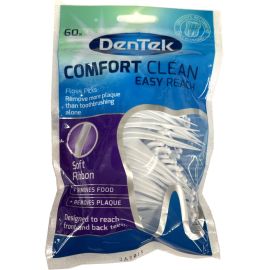 Dentek Comfort Clean Back Teeth Floss Pick - 1 Pack Of 60