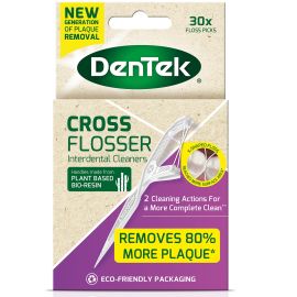 Dentek Eco Cross Flosser Interdental Cleaners - Pack Of 30