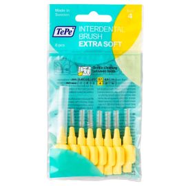 TePe Interdental Extra Soft Brushes - Yellow X-Soft 0.70mm - 1 Pack of 8 Brushes