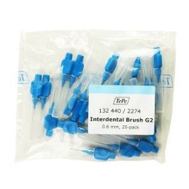 TePe Interdental Brushes - Blue 0.6mm - 1 Pack of 25 Brushes