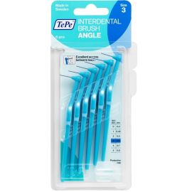 Tepe Angle Interdental Brush - Blue - 6 Brushes Per Pack