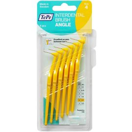 Tepe Angle Interdental Brush - Yellow - 6 Brushes Per Pack