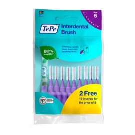 TePe Purple 1.1mm Interdental Brushes 8+2 Pack