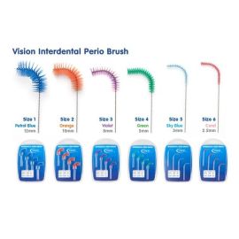 Vision Interdental Brush - 3mm Sky Blue - 4 Brushes Per Pack