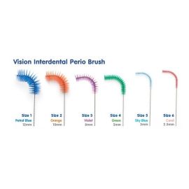 Vision Interdental Brush - 12mm Petrol Blue - 1 Pack Of 300 Brushes