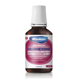 Wisdom Chlorhexidine 0.2% Alcohol Free Medicated 300ml Original flavour