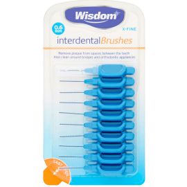 Wisdom Everyday 0.60mm Blue Interdental Brush - Value Pack Of 10 Brushes