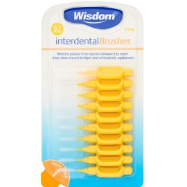 Wisdom Everyday 0.70mm Yellow Interdental Brush - Value Pack Of 10 Brushes