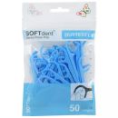 Softdent Butterfly Dental Floss Pick - 1 Pack of 50 - Color May Vary