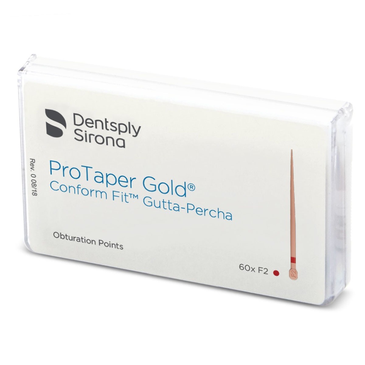 Dentsply Sirona ProTaper GOLD gutta percha points F2 pack of 60