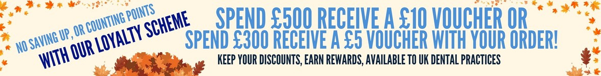 Loyalty Scheme - spend GBP 500 receive a GBP 10 voucher or spend GBP 300 receive a GBP 5 voucher with your order