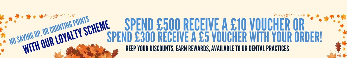 Loyalty Scheme - spend GBP 500 receive a GBP 10 voucher or spend GBP 300 receive a GBP 5 voucher with your order